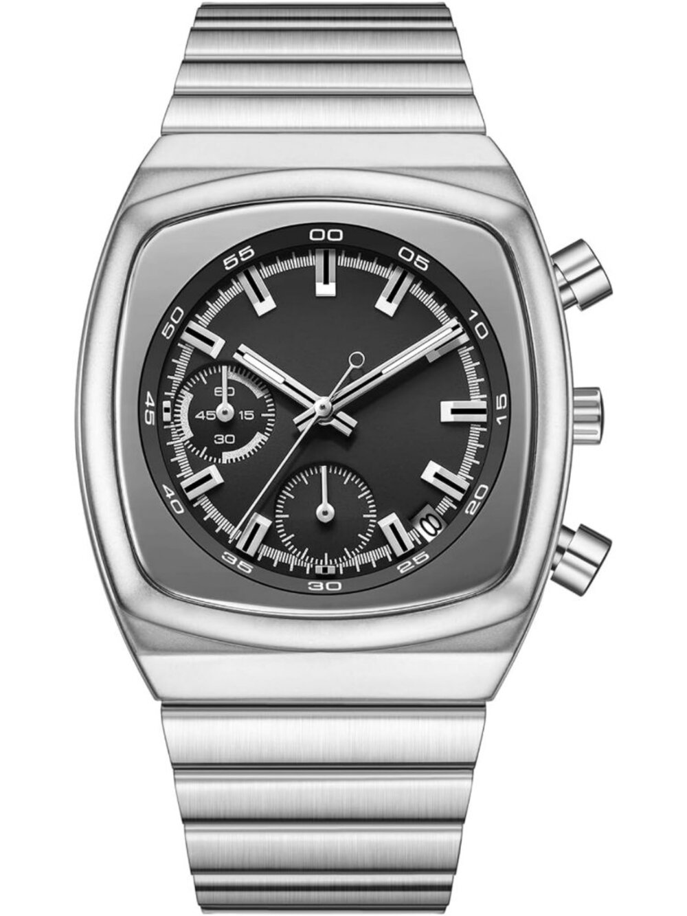 Stylish Men's Chronograph Watch - Waterproof Stainless Steel Date Analog